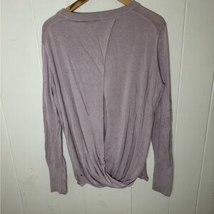 Lavender Twist-Back Knit Top